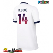 Camisa de Futebol Paris Saint-Germain Desire Doue #14 Equipamento Secundário Mulheres 2026-27 Manga Curta
